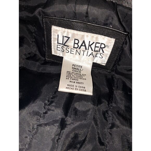 GORGEOUS THICK Matrix style Liz Baker Essentials Leather Black TrenchCoat Sz S-M - Picture 12 of 12